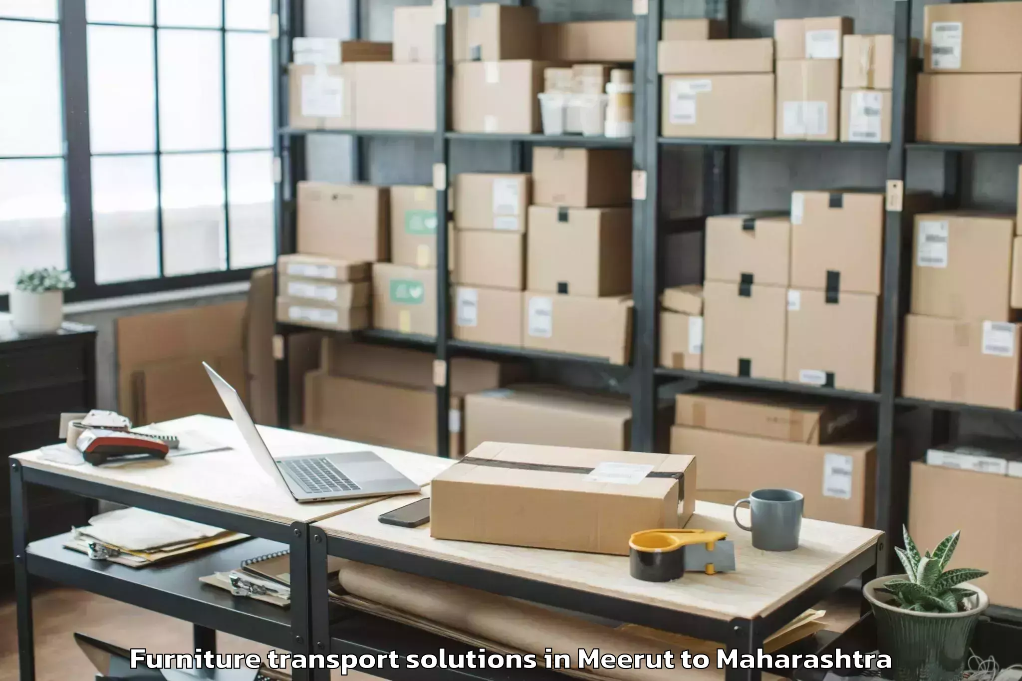 Affordable Meerut to Amravati Furniture Transport Solutions